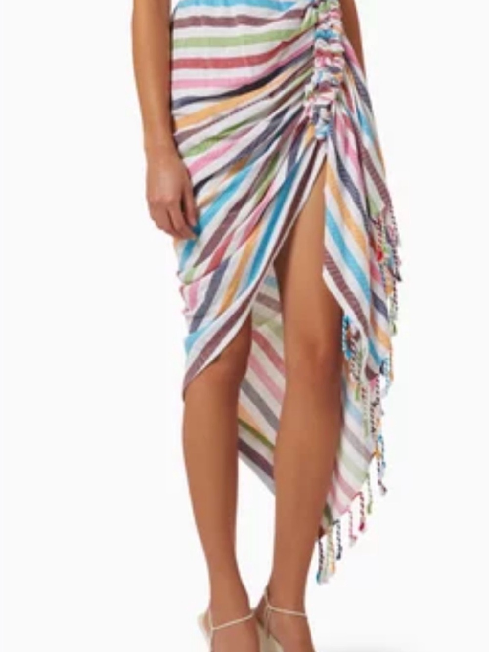 JUST BEE QUEEN Striped Multicolor Sarong Cover-Up - Women Swim